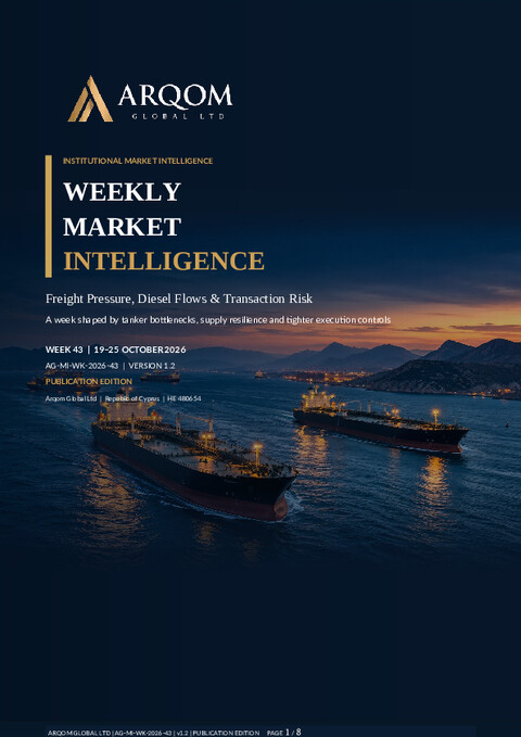 Freight Pressure, Diesel Flows & Transaction Risk — AG-MI-WK-2026-43 cover
